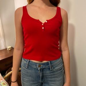 Cute red tank top!